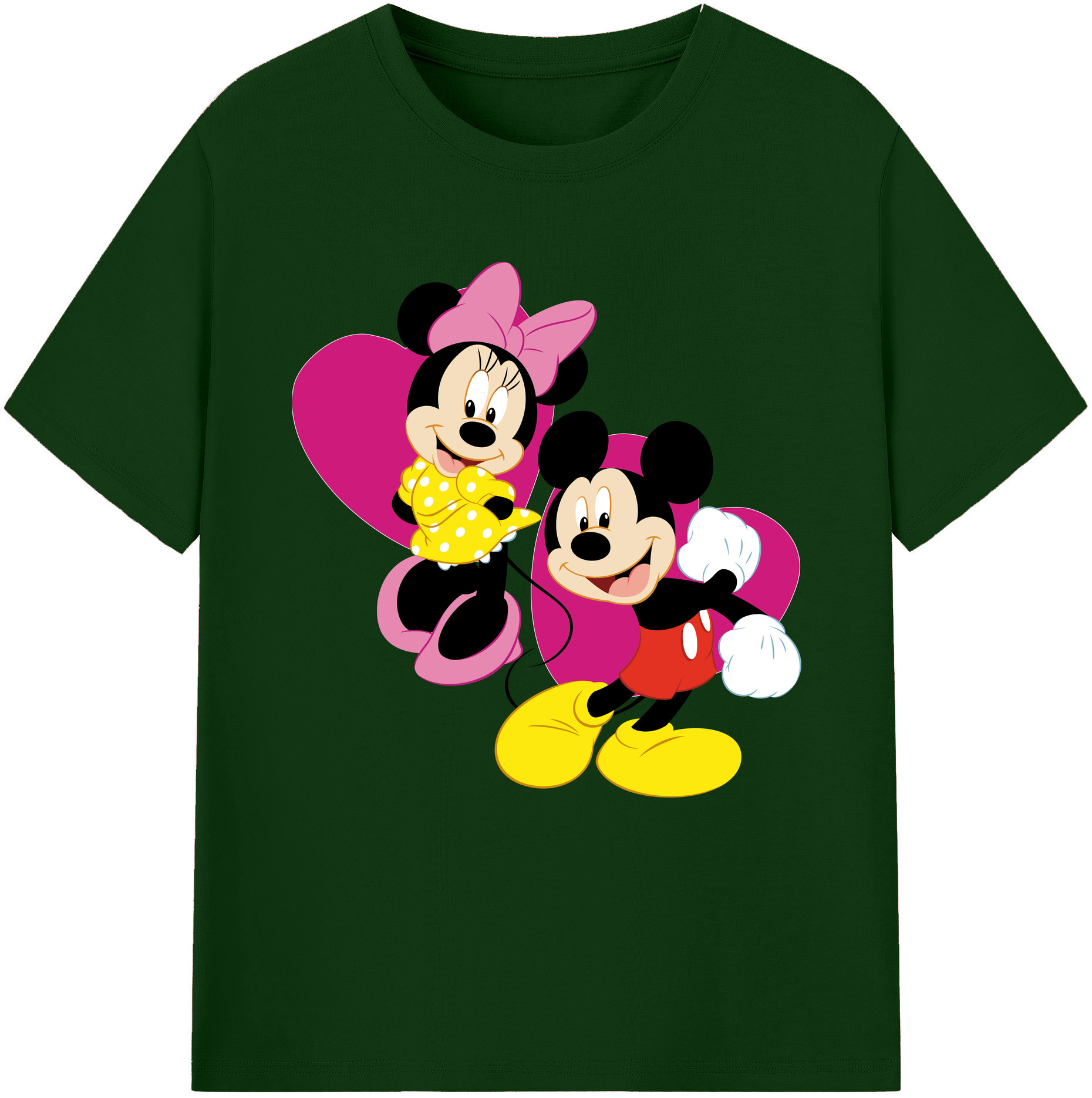 （画像用） ミッキーマウス Mickey Mouse 綿100％半袖Tシャツ（フロントプリント）